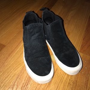 Black high top slip-on